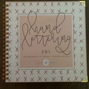 Elegant Hand Lettering 201 Book in Pink and Gold